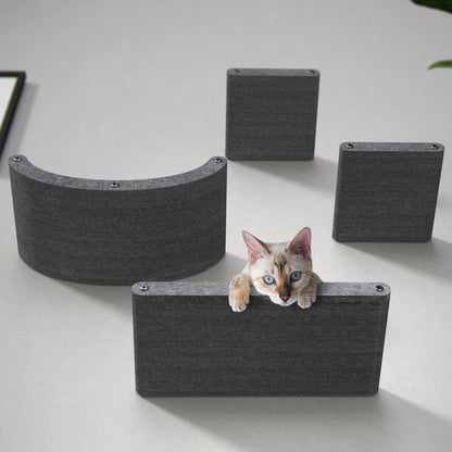 Set of 4 Charcoal Cat Climbers - Pryde Pets