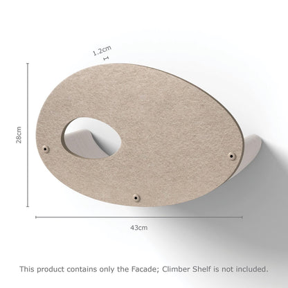 Curved Oatmeal - Individual Cat Climber Facade - Pryde Pets | prydepets.com.au