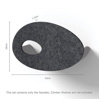 Cat Climber Facades (Charcoal) - Set of 4 - Pryde Pets | prydepets.com.au