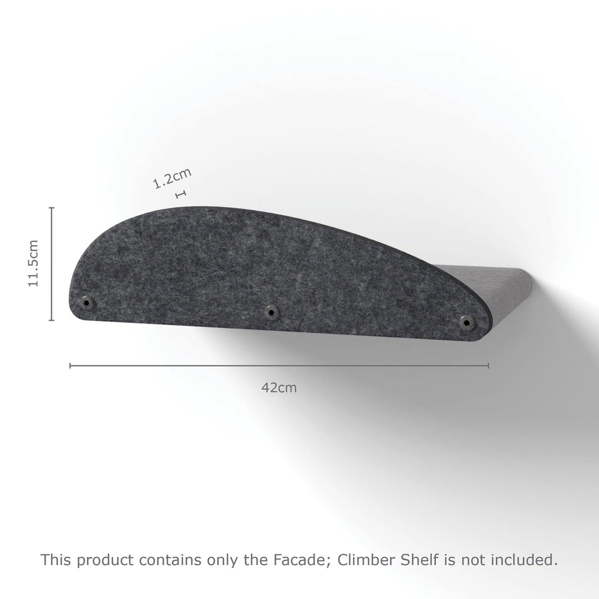 Long Charcoal - Individual Cat Climber Facade - Pryde Pets | prydepets.com.au