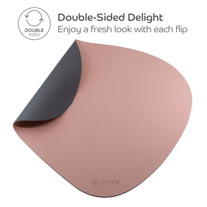 Complete Dining Set with Reversible Blush &amp; Charcoal Dining Mat - Pryde Pets