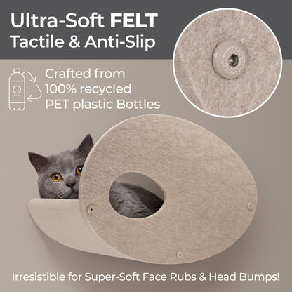 Set of 4 Oatmeal Cat Climber Facade Add - Ons - Pryde Pets
