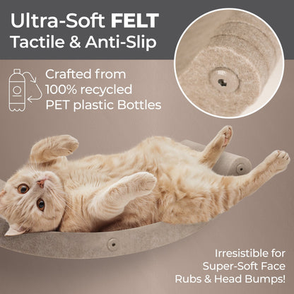 Oatmeal Curved Nest Cat Climber - Pryde Pets